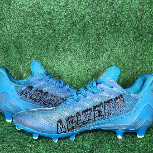 Adidas Adizero Team Football Cleats Big Mood Cyan Blue GX7892 Men's Size 8.5 - Picture 5 of 11